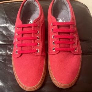 Vans Off The Wall Men's Red Canvas Skater Skateboarding Sneaker Shoe Size 8